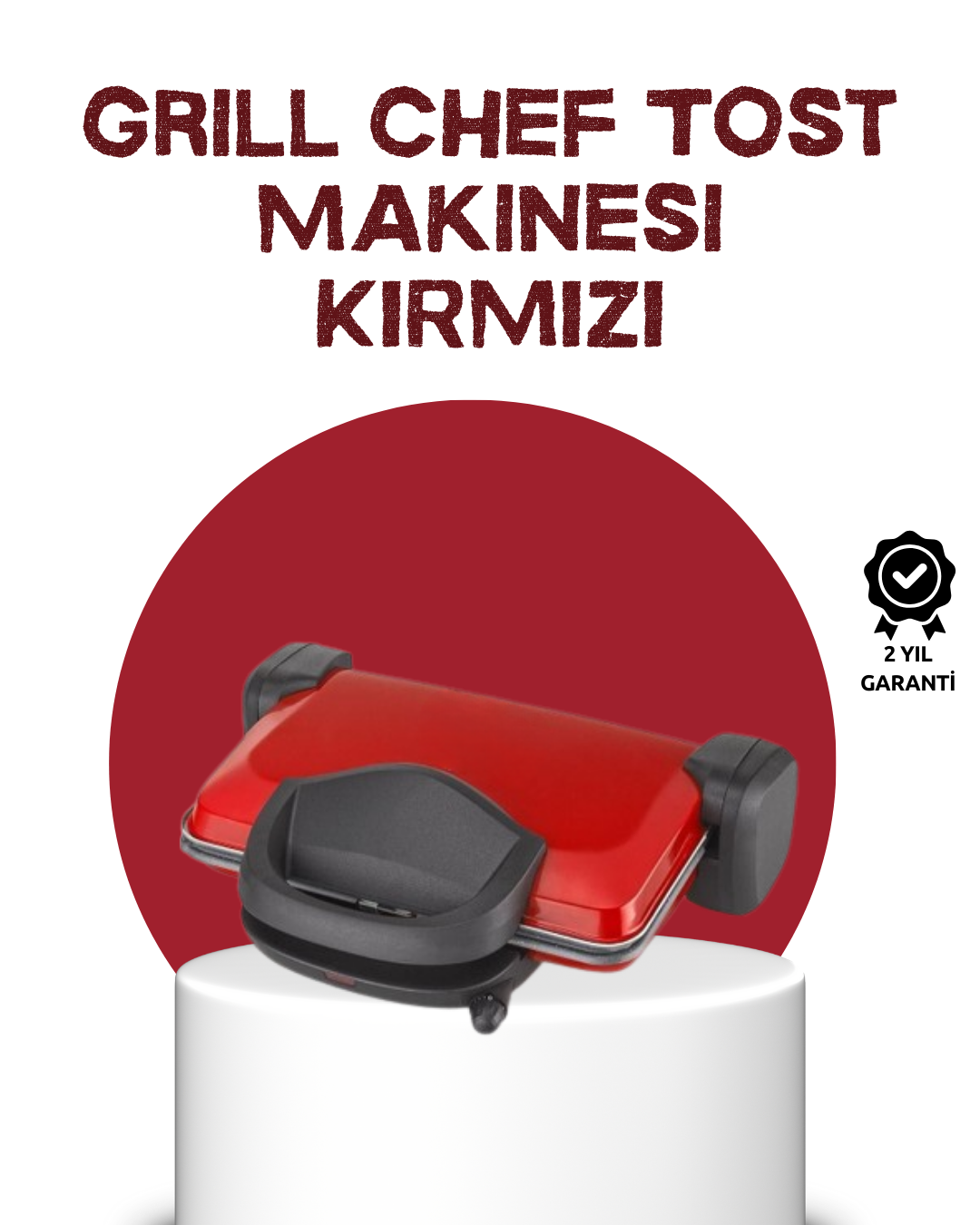 2000 Watt Tost Makinesi 6 Dilim Kapasiteli Döküm Plakalı Üç Kademeli Isı Ayarlı - Lisinya