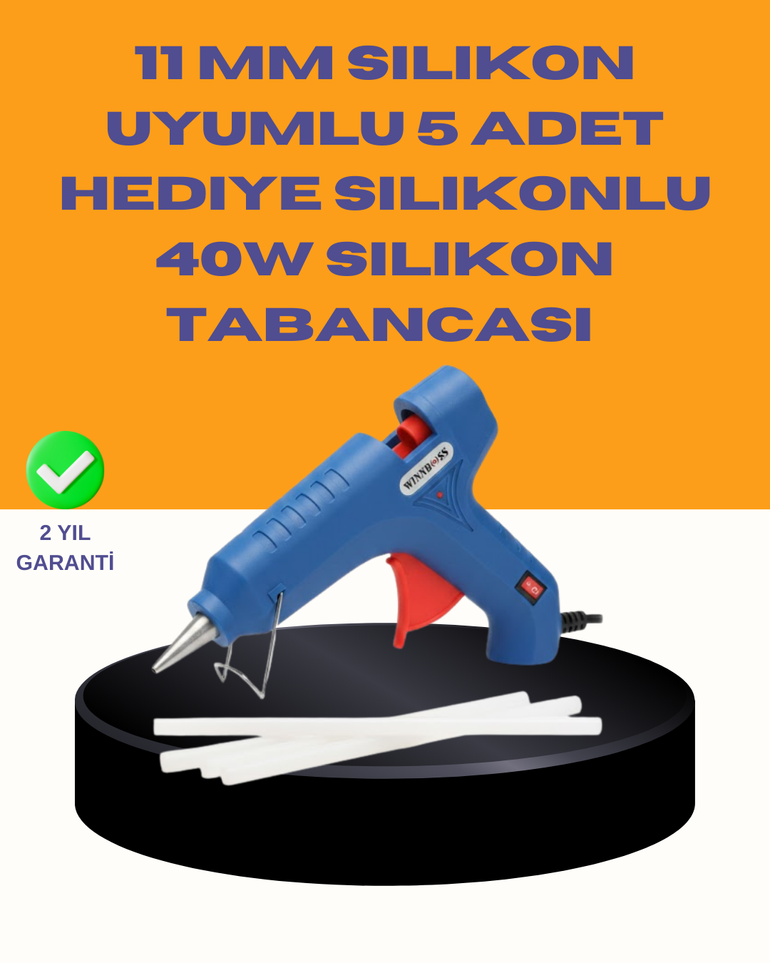 40W Sıcak Mum Silikon Tabancası 5 Silikon Hediyeli Hızlı Yapıştırma - Lisinya 40W Sıcak Mum Silikon Tabancası 5 Silikon Hediyeli Hızlı Yapıştırma - Lisinya