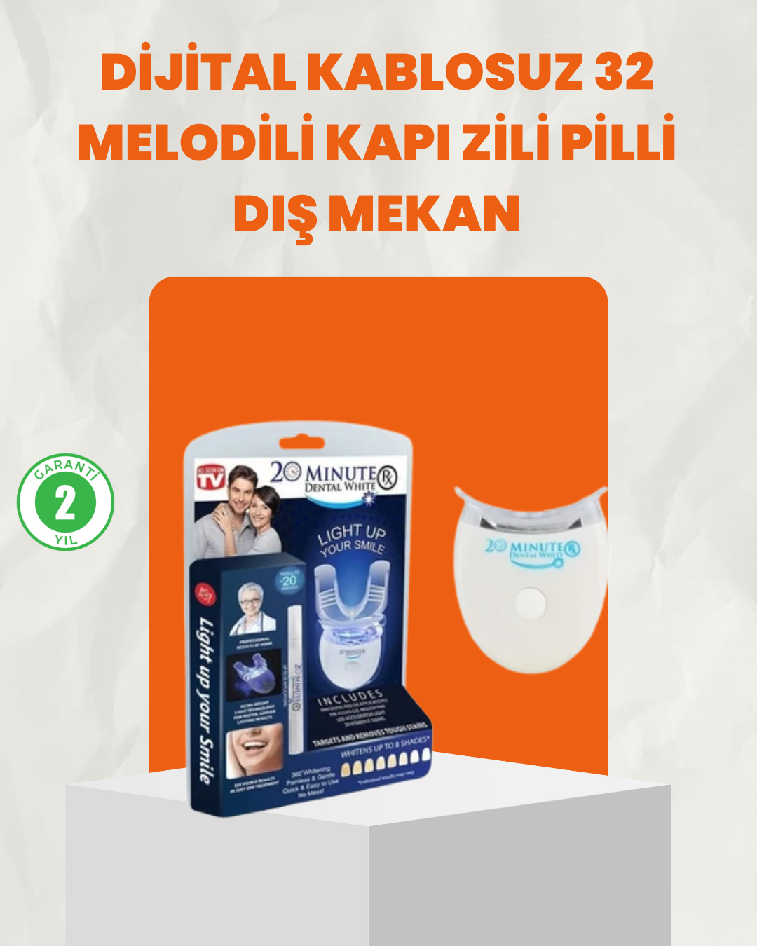 Beyazlatma Kalemli LED Diş Parlatma Seti - Lisinya