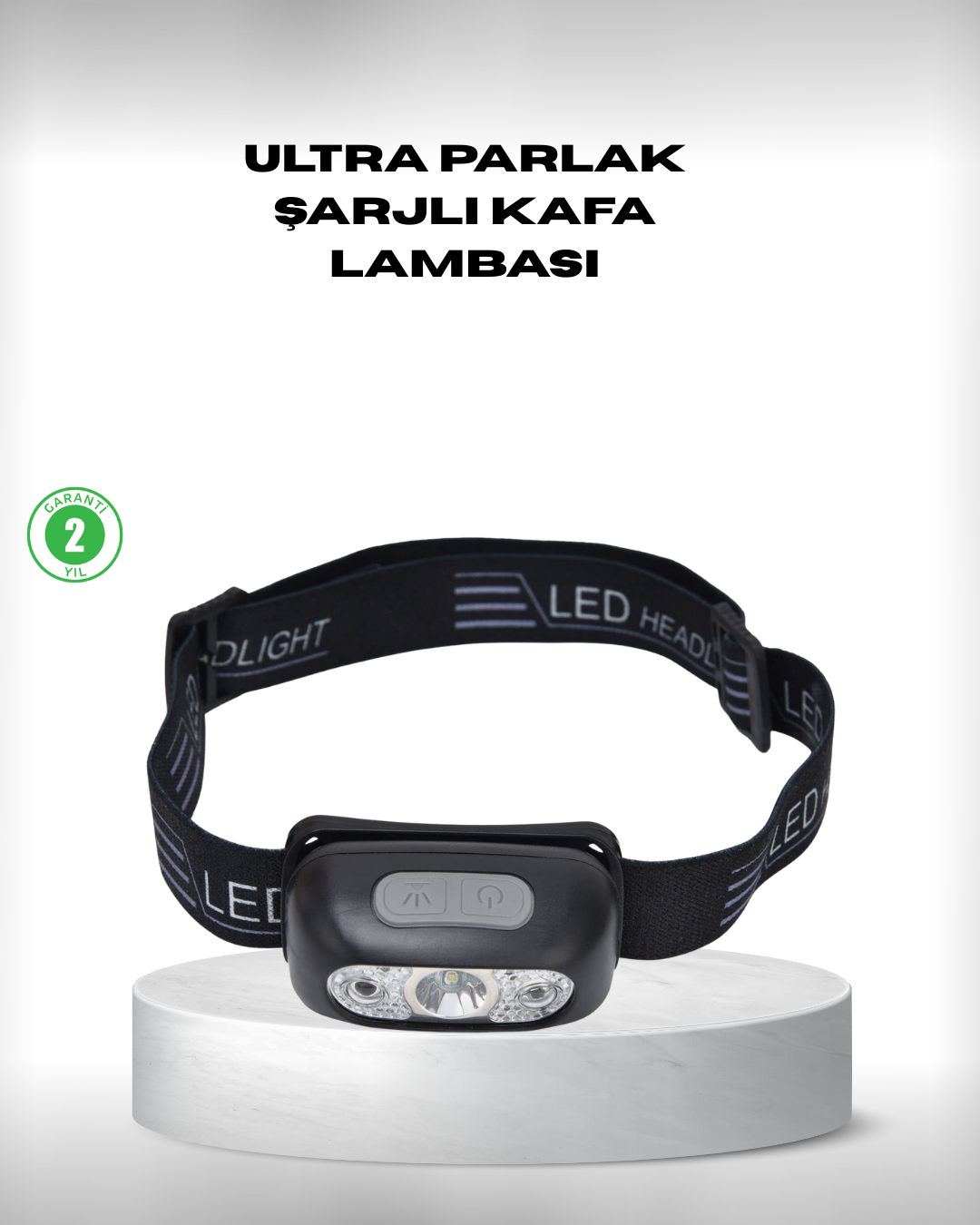 Gece Balıkçılığı İçin Ultra Parlak Şarjlı Kafa Lambası | 4 Işık Modu + USB Şarj - Lisinya