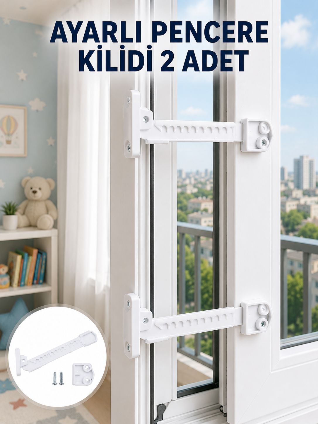İçe Açılan Pencereler İçin Güvenlik ve Sınırlayıcı Aparat - Lisinya İçe Açılan Pencereler İçin Güvenlik ve Sınırlayıcı Aparat - Lisinya