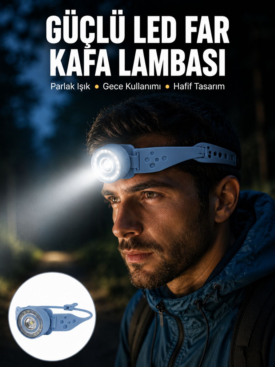LED Kafa Lambası Kamp Yürüyüş ve Gece Kullanımı İçin - Lisinya LED Kafa Lambası Kamp Yürüyüş ve Gece Kullanımı İçin - Lisinya