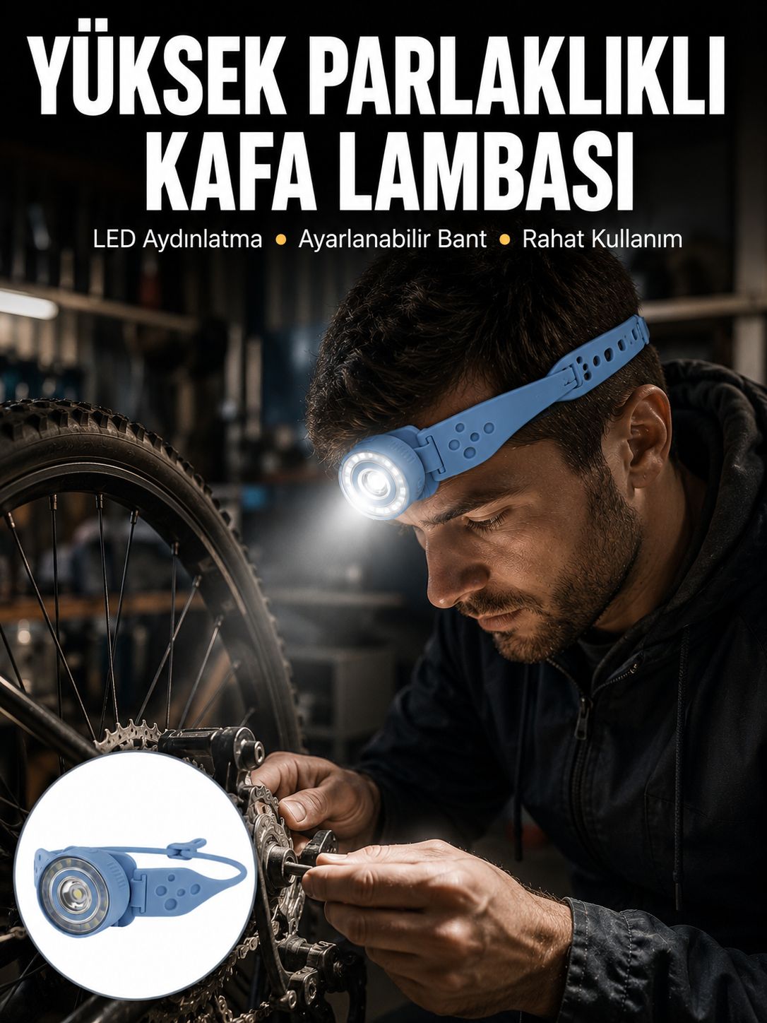 Hafif ve Taşınabilir Kamp Kafa Lambası Ayarlanabilir Işık - Lisinya Hafif ve Taşınabilir Kamp Kafa Lambası Ayarlanabilir Işık - Lisinya