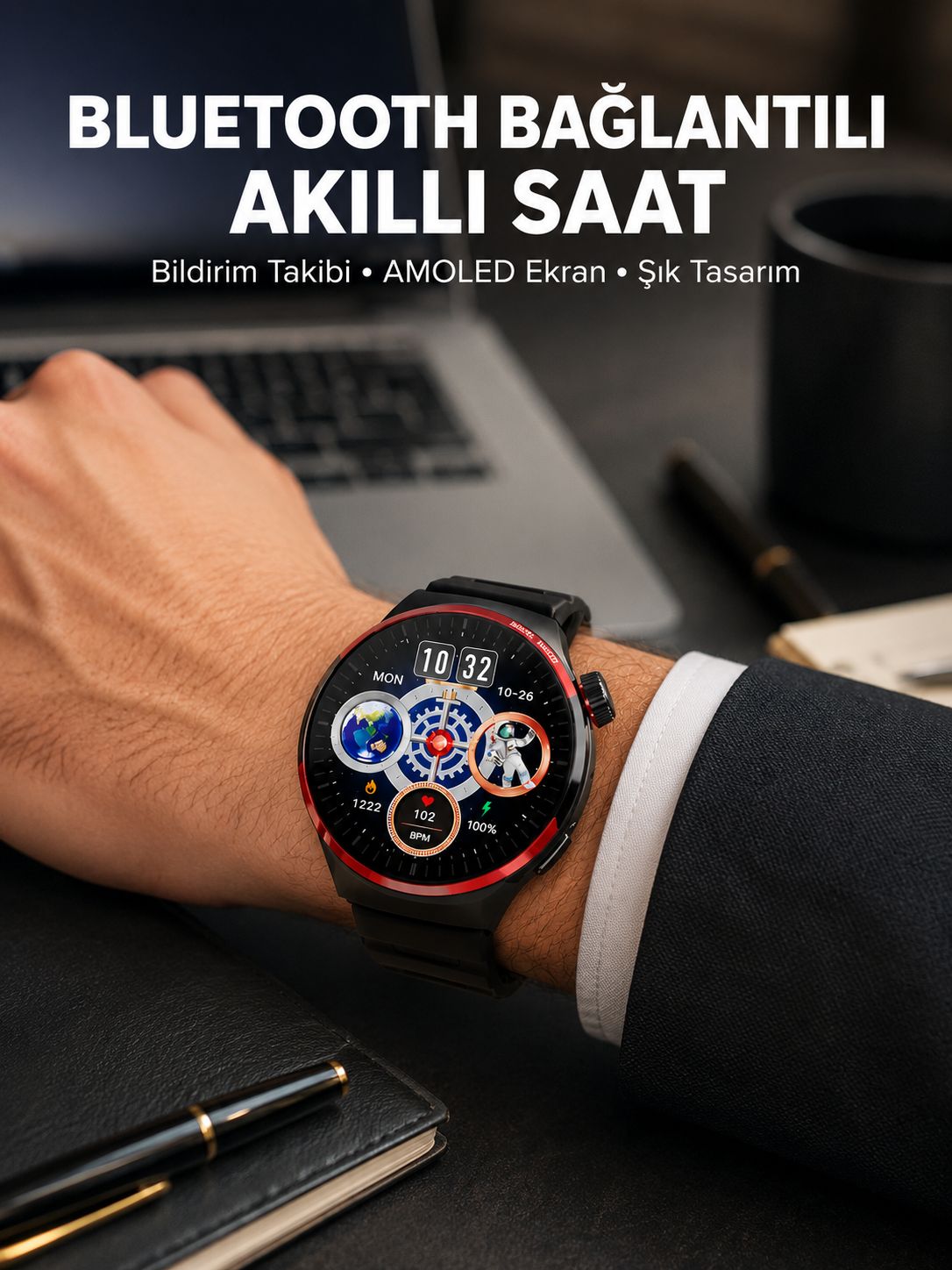 NFC Destekli Akıllı Saat AMOLED Ekranlı Şık Tasarım - Lisinya NFC Destekli Akıllı Saat AMOLED Ekranlı Şık Tasarım - Lisinya