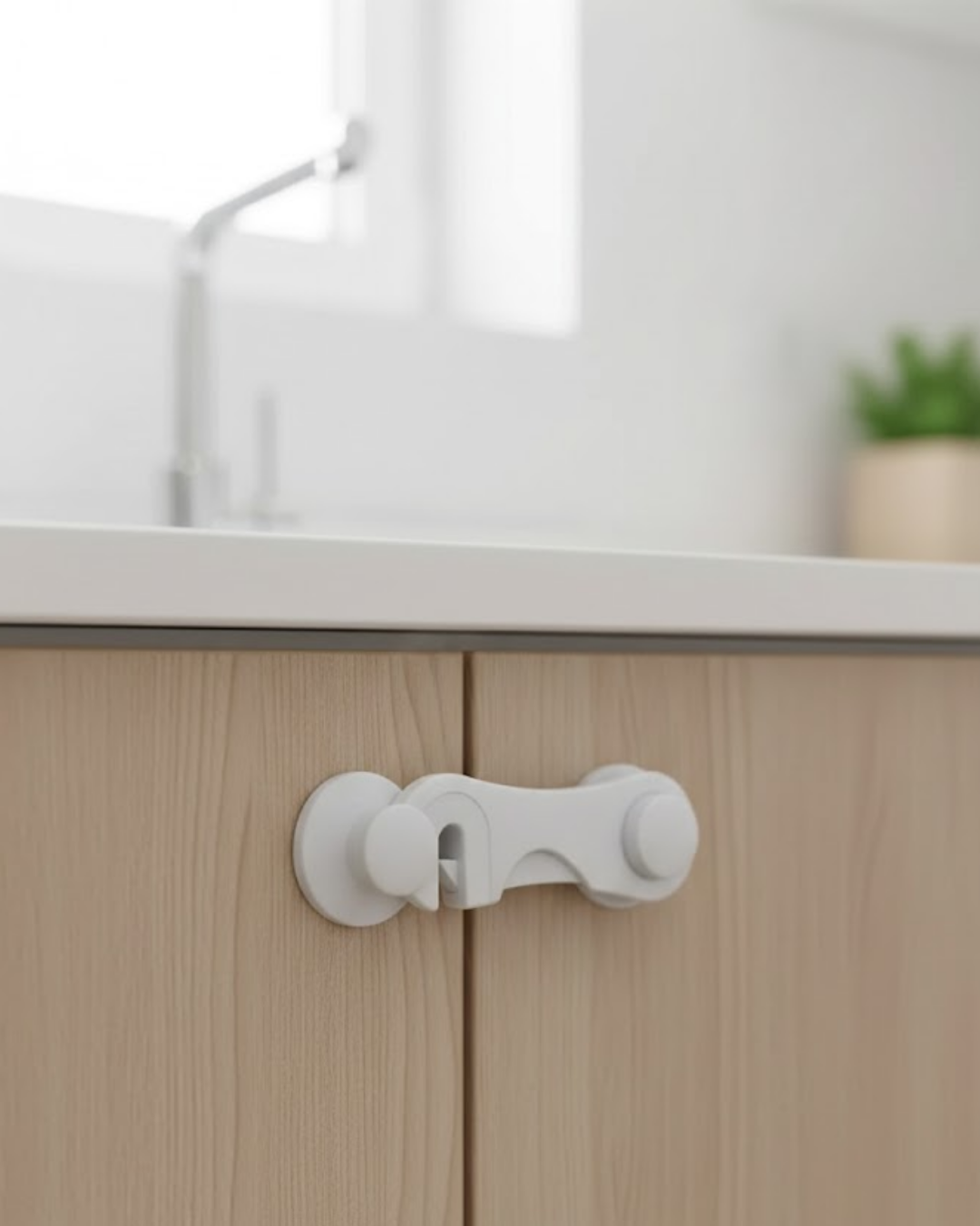 4 Adet Bebek Güvenlik Dolap Kilidi Çift Taraflı Bantlı Kolay Montajlı Emniyet Seti - Lisinya