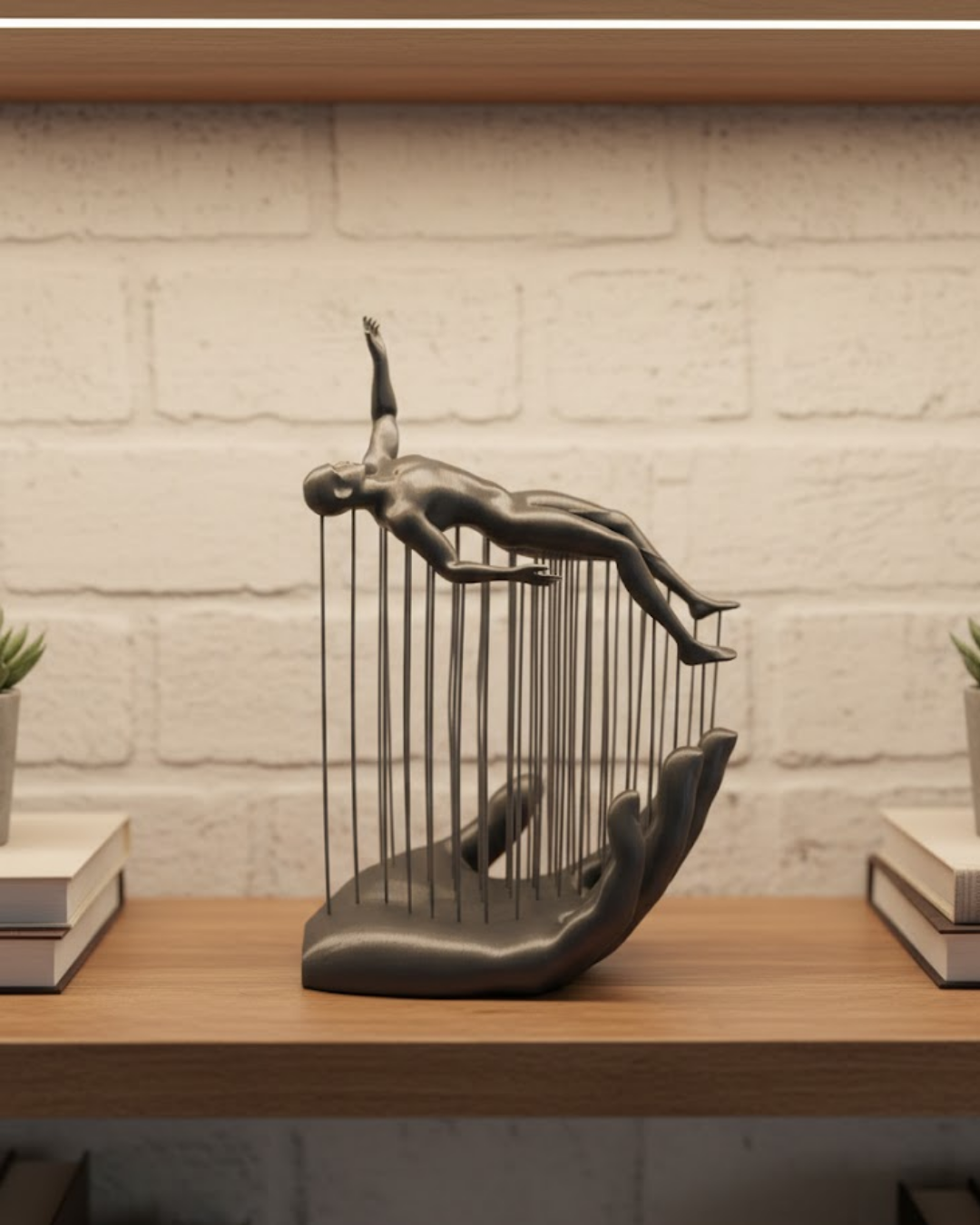 3D El Formlu İnsan Figürü Gri Soyut Tasarım Dekoratif Biblo - Lisinya 3D El Formlu İnsan Figürü Gri Soyut Tasarım Dekoratif Biblo - Lisinya