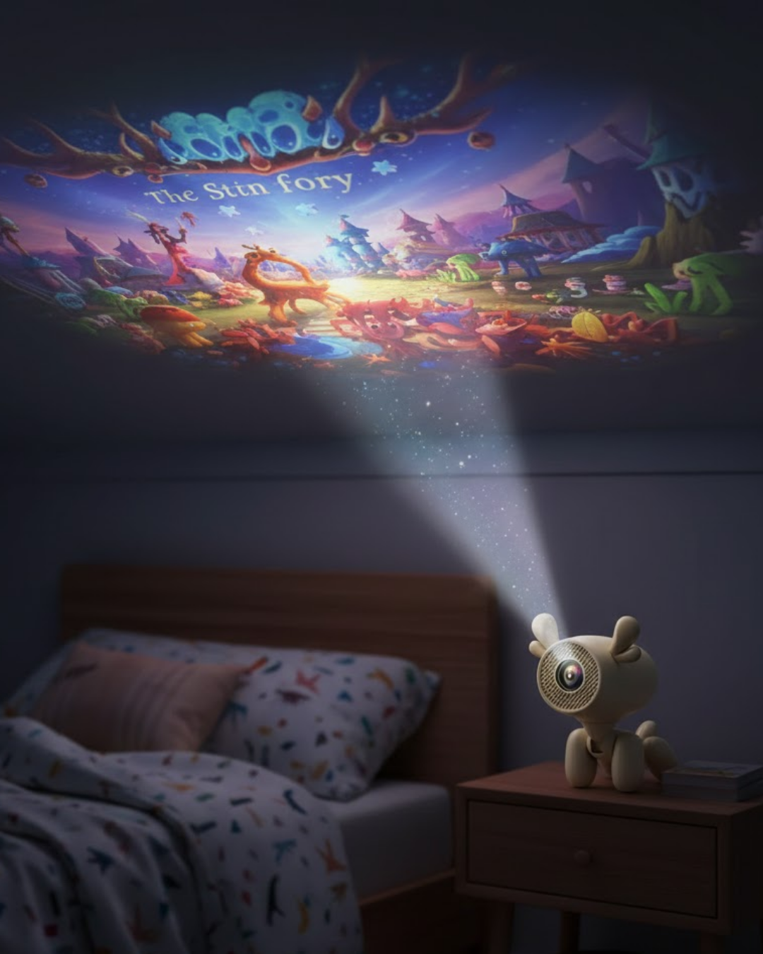 Geyik Tasarımlı Akıllı Projeksiyon 4K Destekli 500 ANSI Lümen - Lisinya