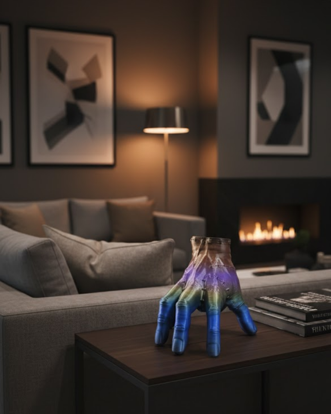 3D Rengarenk El Dekoratif Heykel 27x22 cm Büyük Boy Modern Tasarım - Lisinya