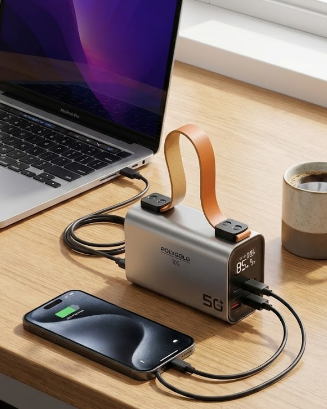 50000 mAh Powerbank Süper Hızlı Şarj LED Dijital Göstergeli Taşınabilir Şarj Cihazı - Lisinya