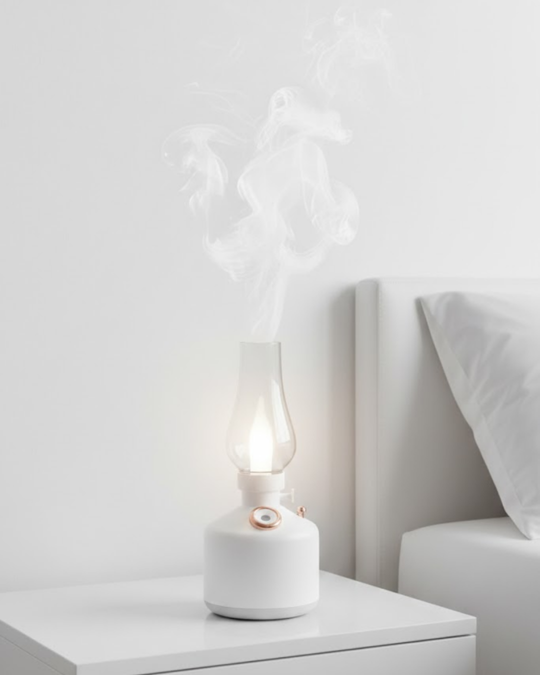 Retro Gaz Lambası Tasarımlı USB Şarjlı Aroma Difüzörü 280 ml Nano Mist Nemlendirici - Lisinya