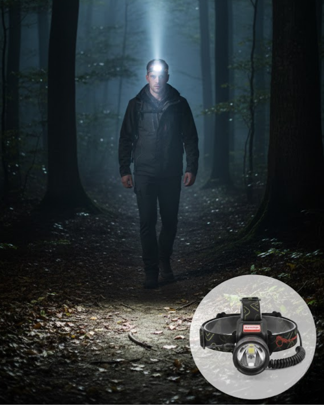 LED Sensörlü Şarjlı Kafa Feneri LCD Ekranlı 30W Güçlü Işık - Lisinya