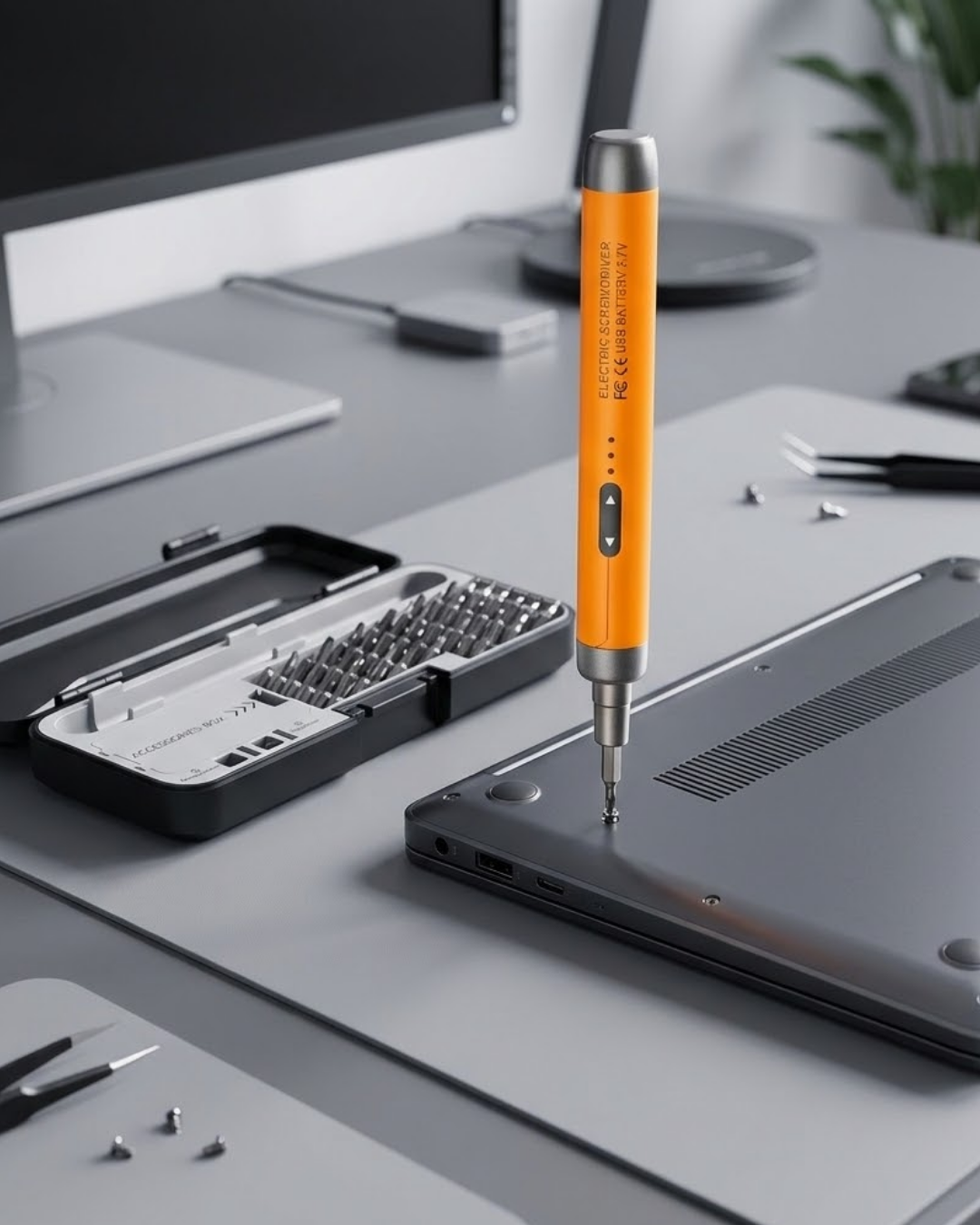 Kablosuz Şarjlı Elektrikli Tornavida Seti 38 Uçlu Type C Li Pil Hassas Tamir Seti - Lisinya