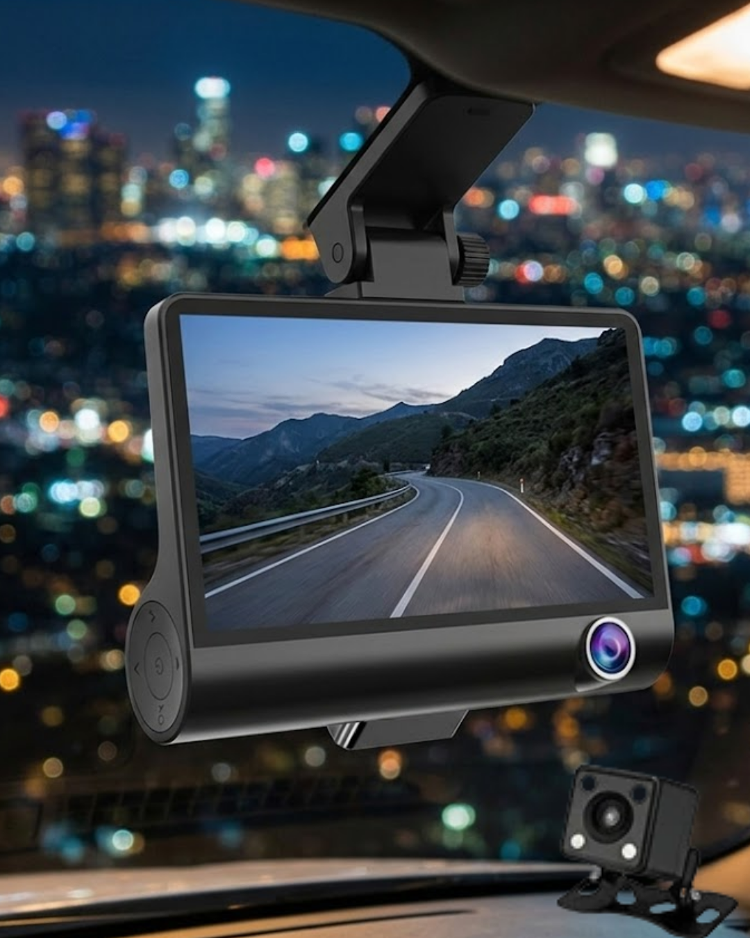 Çift Kameralı Araç İçi Kamera Full HD 1080P Gece Görüş ve Park Modlu - Lisinya