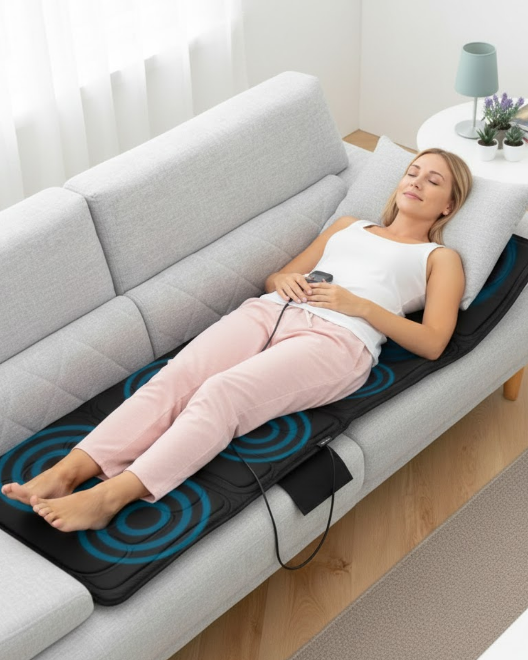 Titreşimli Isıtmalı Masaj Yatağı Sırt Boyun ve Tüm Vücut Rahatlatıcı - Lisinya