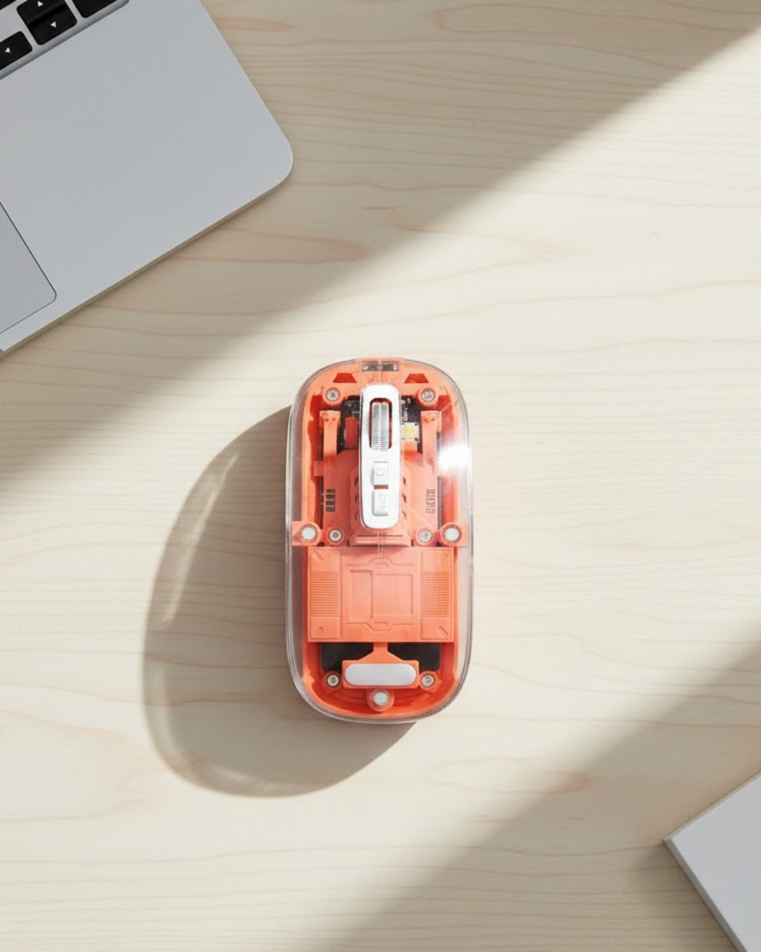 Bluetooth ve USB Destekli Kablosuz Şeffaf Mouse Sessiz Kullanım - Lisinya