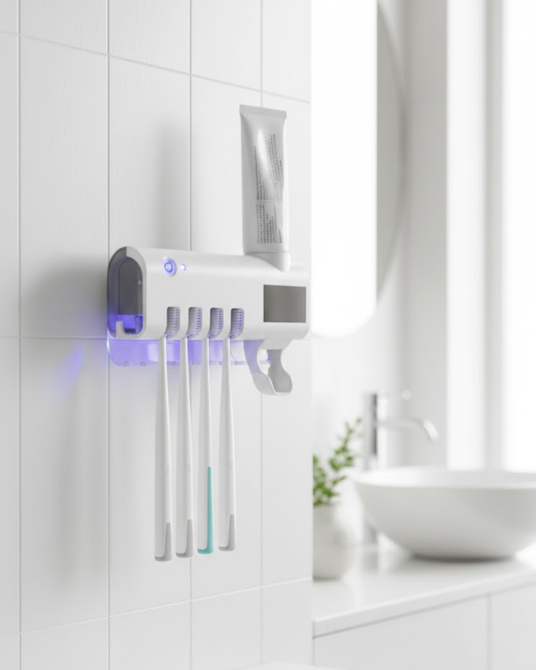 UV Sterilizasyonlu Duvara Monte Otomatik Diş Fırçası Tutucu - Lisinya UV Sterilizasyonlu Duvara Monte Otomatik Diş Fırçası Tutucu - Lisinya