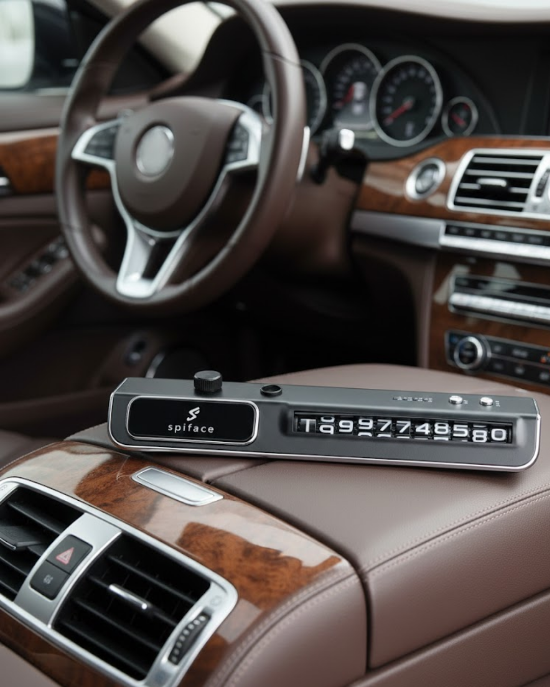 Araç İçi LED Park Telefon Numarası Göstergesi Ön Cam Uyumlu 2 Koku Hediyeli - Lisinya