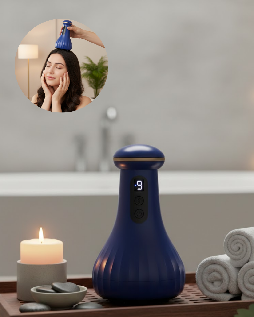 Elektrikli Baş ve Vücut Masaj Cihazı Çok Kademeli Rahatlatıcı - Lisinya