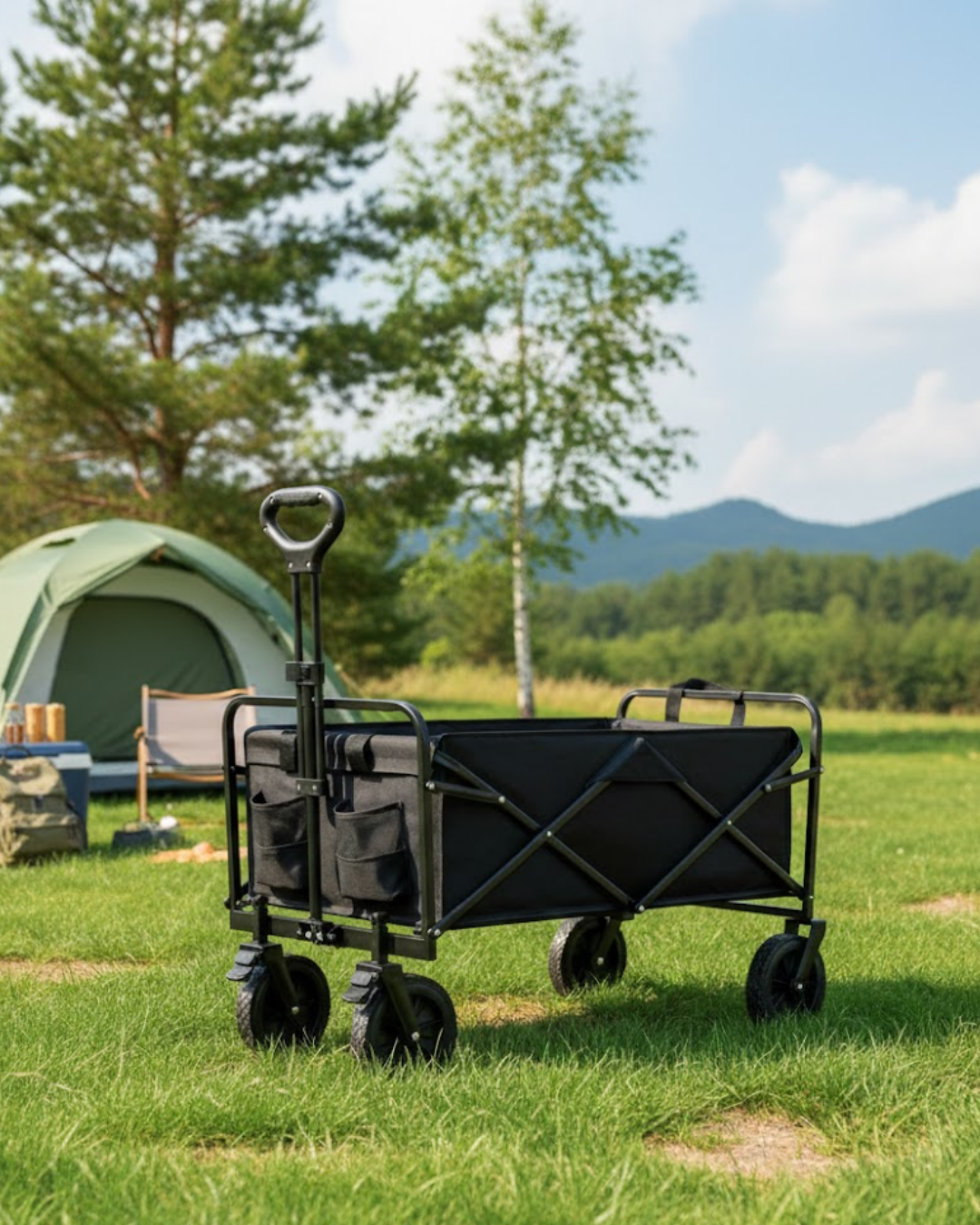 Katlanabilir Taşınabilir Kamp Arabası Plaj Bahçe ve Eşya Taşıma Vagonu - Lisinya Katlanabilir Taşınabilir Kamp Arabası Plaj Bahçe ve Eşya Taşıma Vagonu - Lisinya