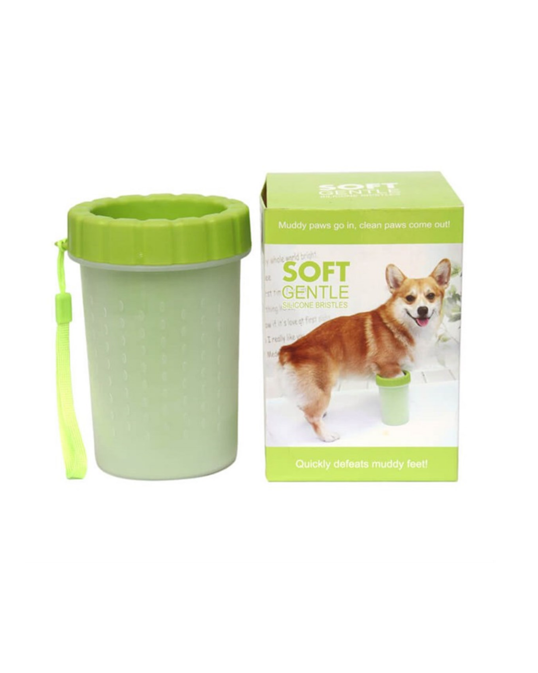 Yuvarlak Başlıklı Köpek Pati Temizleyici Yumuşak Silikon Fırçalı - Lisinya