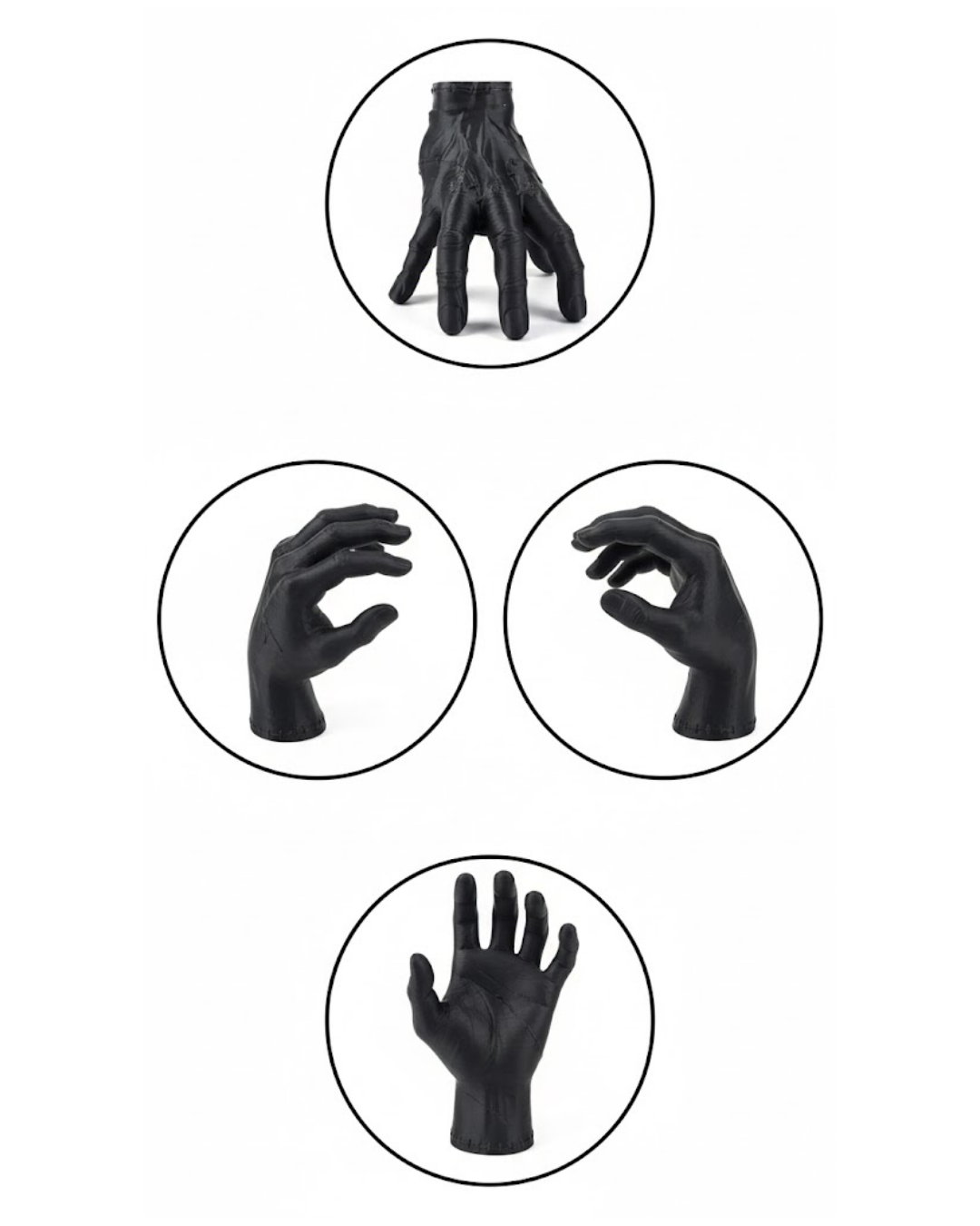 3D Dekoratif Siyah El Obje 17x16 cm Gotik ve Modern Aksesuar - Lisinya