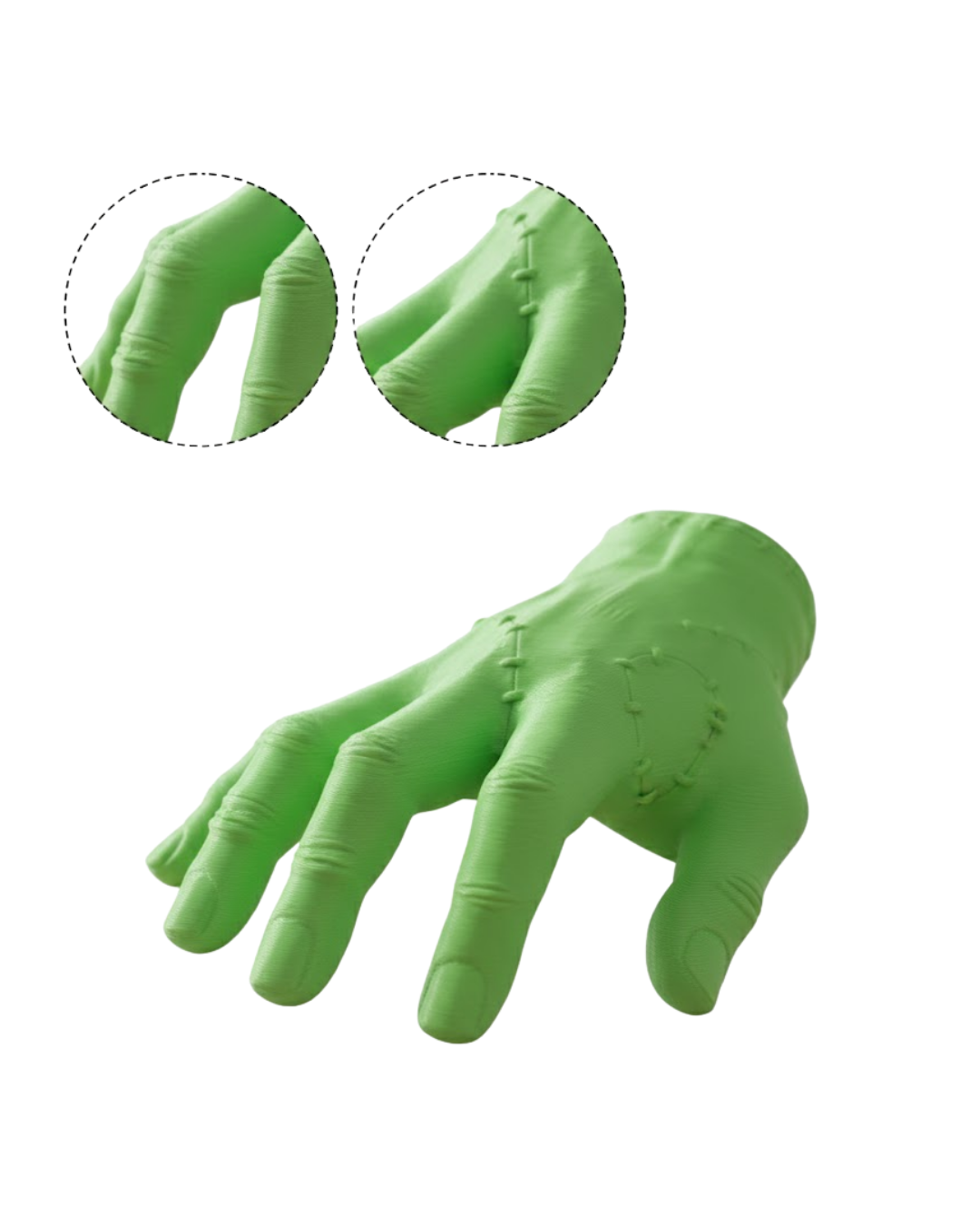 3D Dekoratif Yeşil El Obje 27x22 cm Sanatsal ve İddialı Aksesuar - Lisinya