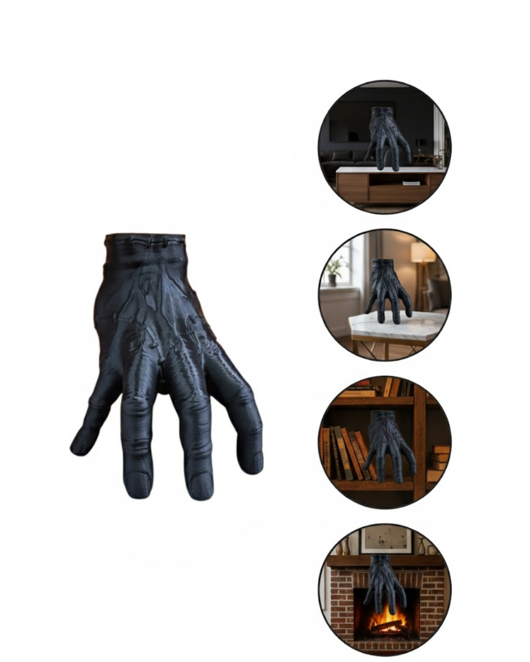 3D Dekoratif Siyah El Obje 27x22 cm Sanatsal ve Şık Aksesuar - Lisinya