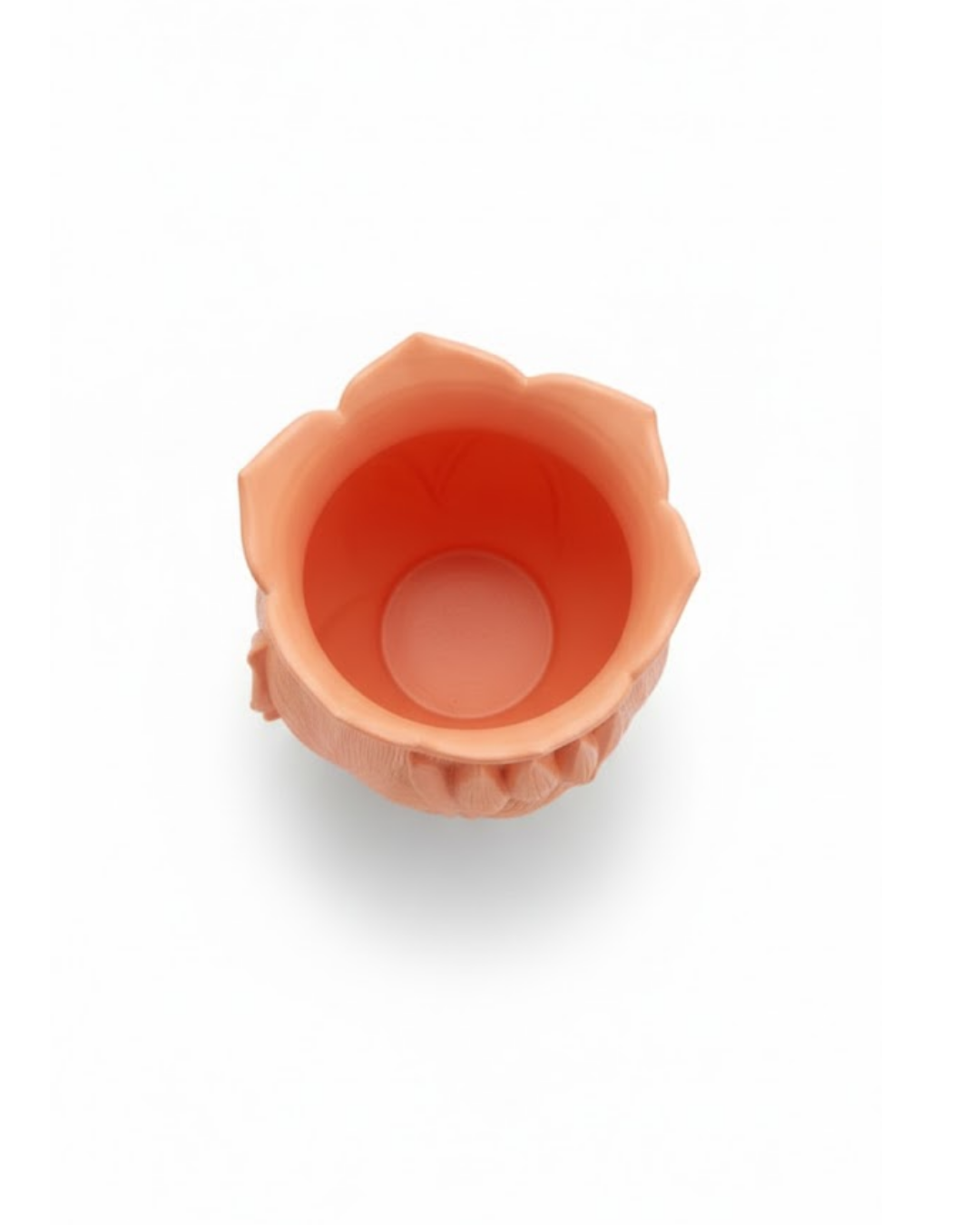 Turuncu Floral Tasarımlı 3D Vazo Şık Ev Dekorasyon Aksesuarı - Lisinya