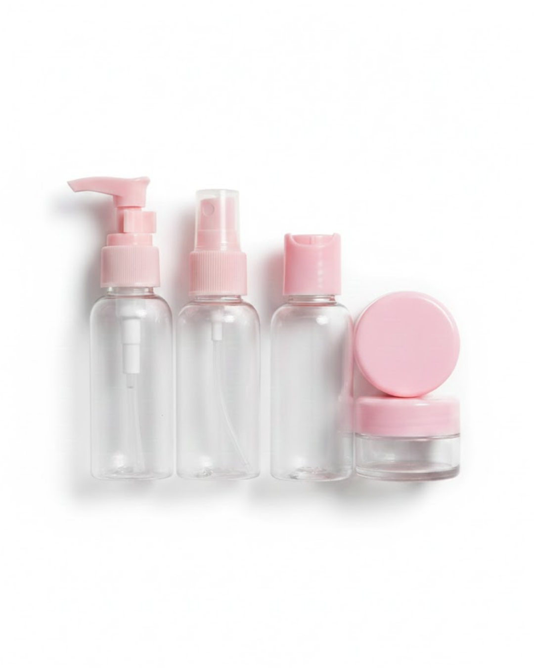 5 Parça Seyahat Boy Kozmetik Seti Şeffaf Düzenleyici - Lisinya