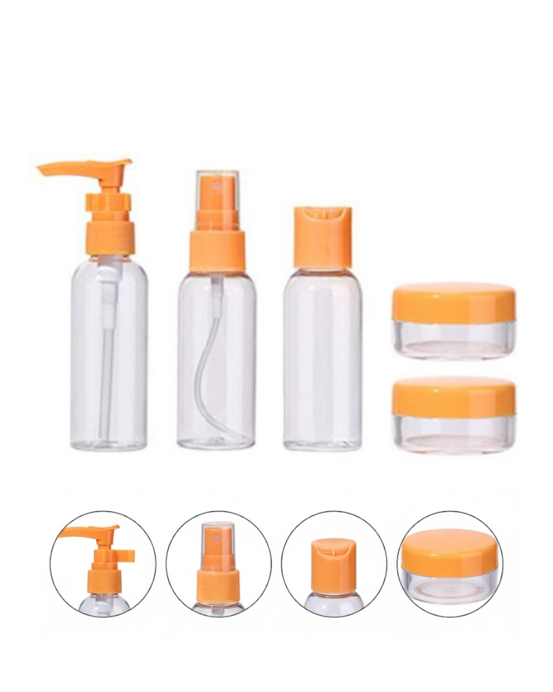 30 ml 5’li Seyahat Şişesi Seti Çantalı Kozmetik Organizer - Lisinya