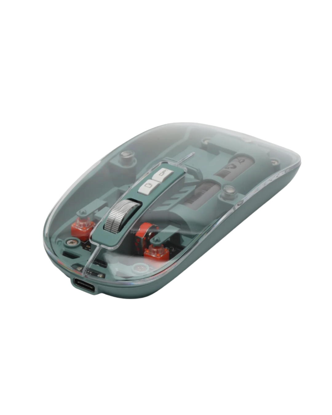 Bluetooth ve 2.4G USB Destekli Pilli Kablosuz Şeffaf Mouse - Lisinya