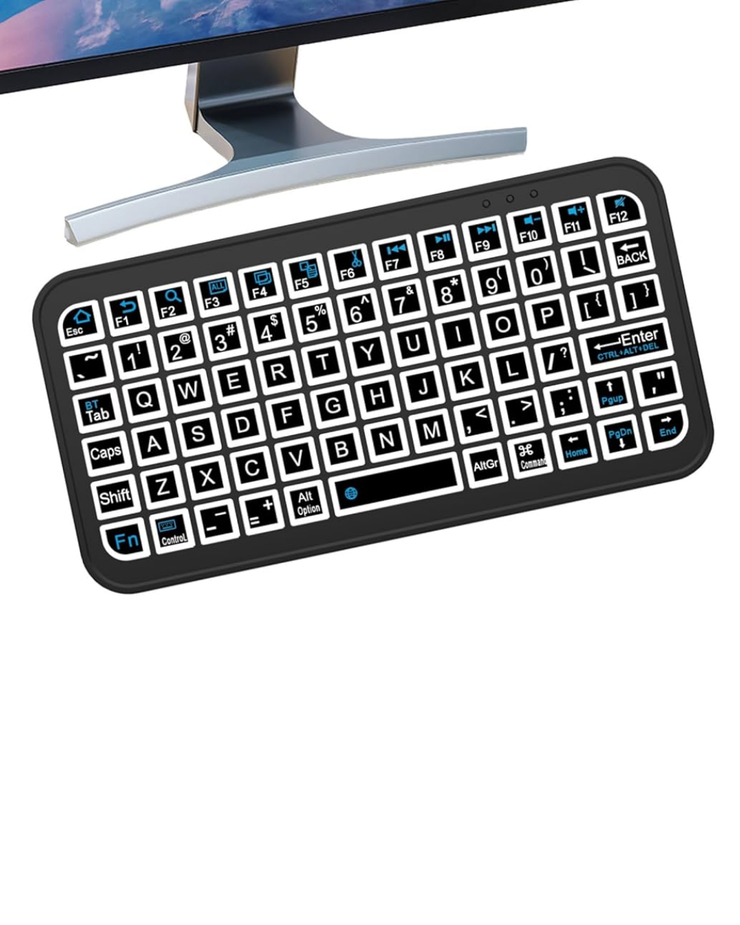 Şarjlı Kablosuz Mini RGB Klavye Uzun Pil Ömürlü - Lisinya