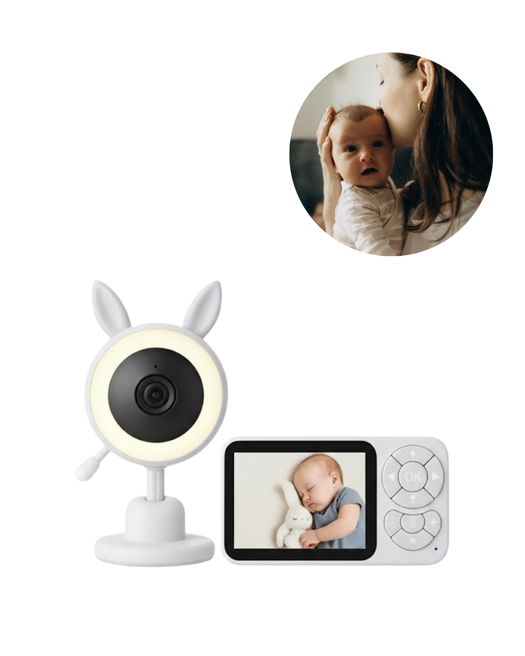 Gece Görüşlü Bebek Telsizi Besleme Hatırlatıcılı LCD Ekran - Lisinya