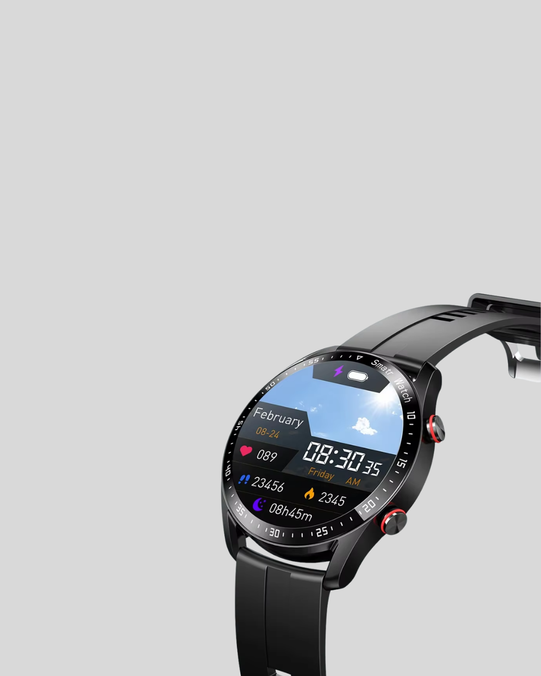 Akıllı Saat Amoled Ekran Metal Ve Deri Kordonlu Uyku ve Sağlık Takibi Titreşimli - Lisinya