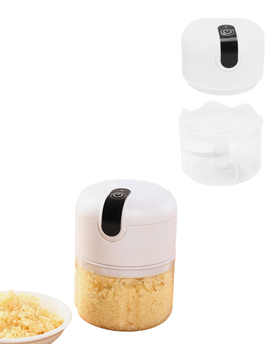 USB Şarjlı Mini Rondo Sarımsak Soğan Zencefil - Lisinya