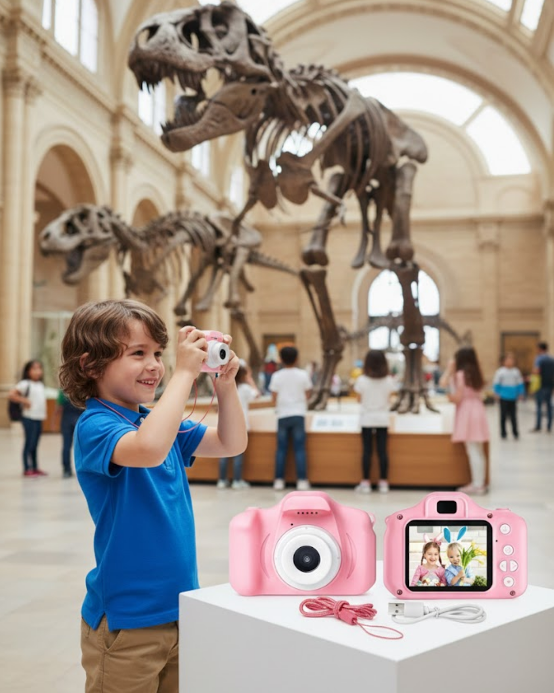 HD Video Kayıt Özellikli Mini Dijital Kamera Fotoğraf Çekimli USB Şarjlı - Lisinya