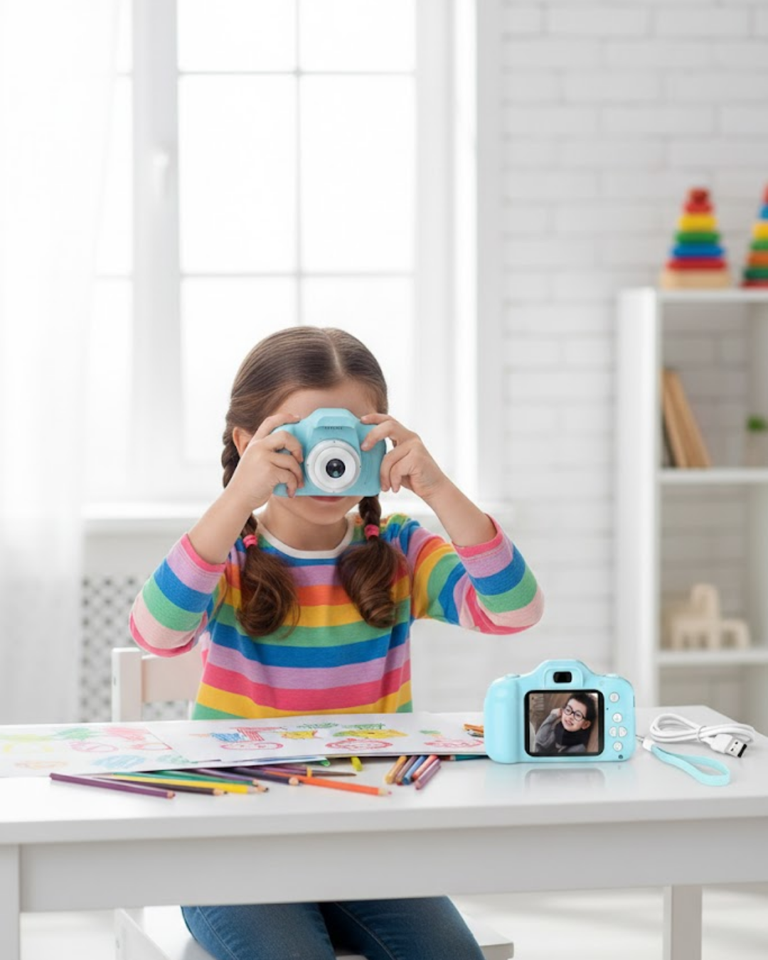 Mavi HD Taşınabilir Mini Kamera Video Kayıt ve Fotoğraf Çekim Özellikli - Lisinya