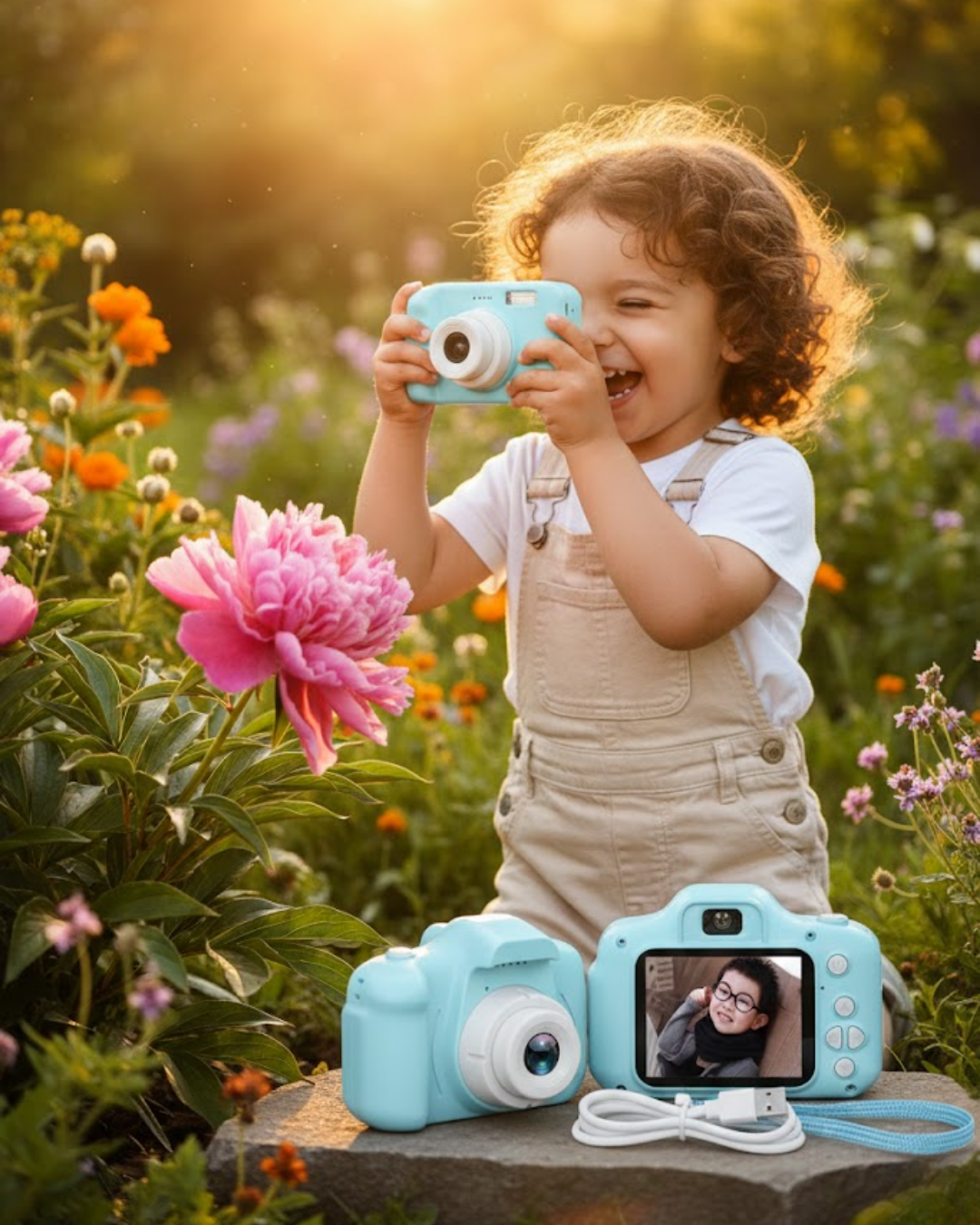 Mavi Kompakt Mini Kamera HD Video ve Fotoğraf Çekim Özellikli Şarjlı Model - Lisinya