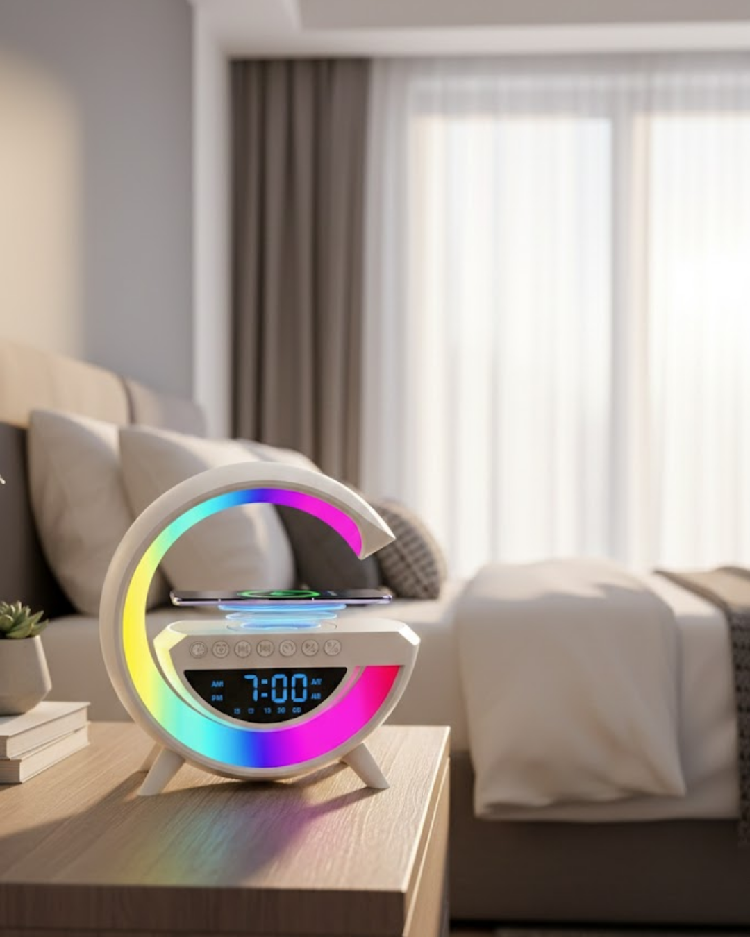 Kablosuz Bluetooth Hoparlör RGB Aydınlatmalı Çoklu Medya Destekli - Lisinya