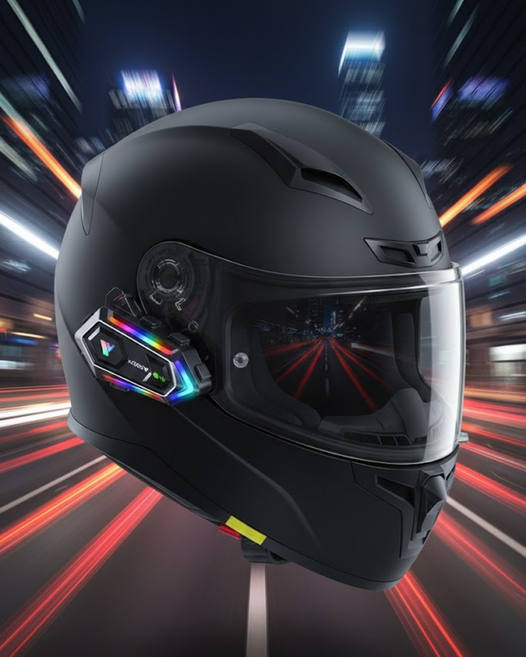 Çift Telefon Destekli Motosiklet Kask Bluetooth Kulaklık - Lisinya