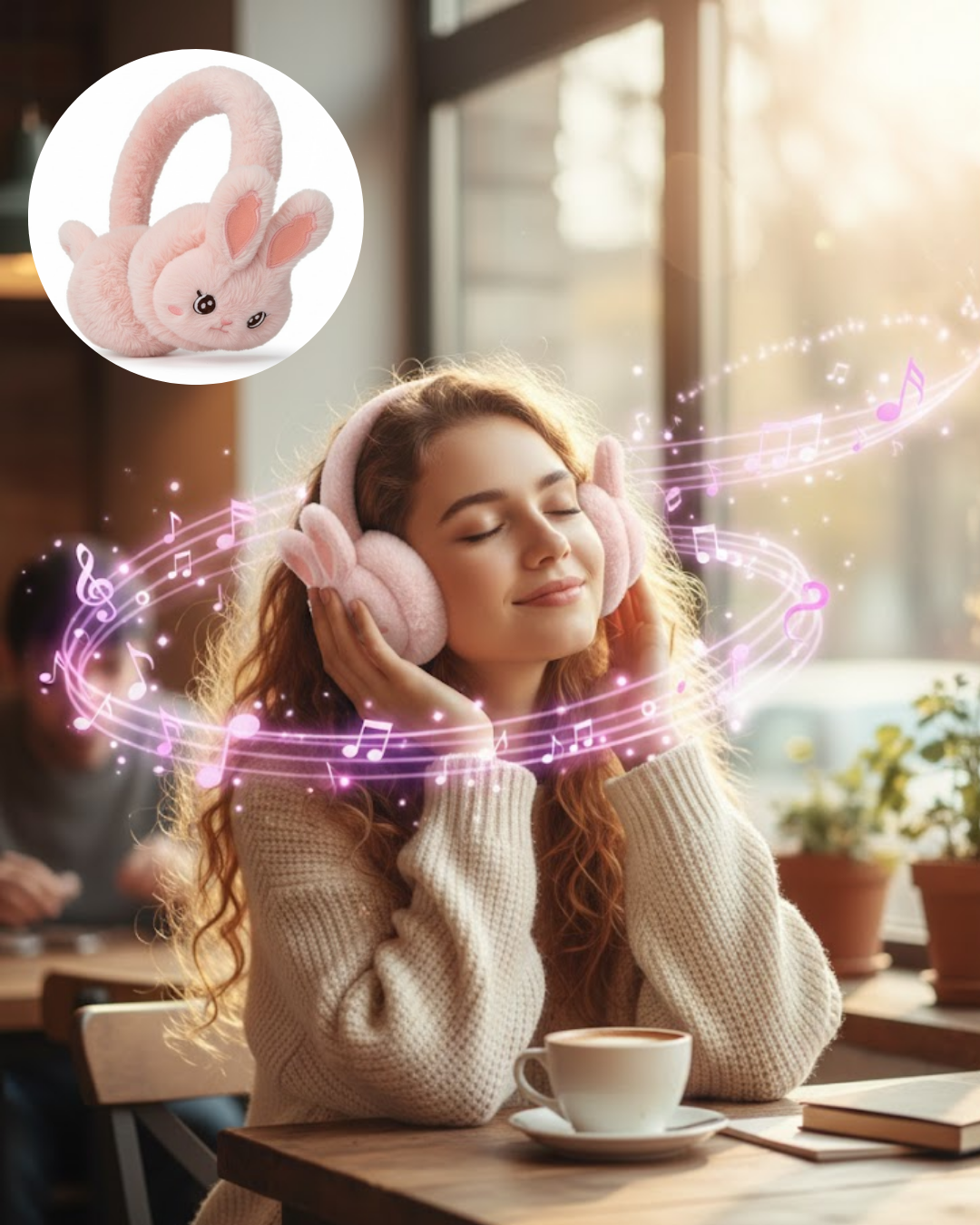 Peluş Kulaklıklı Bluetooth Kablosuz Müzik Dinleme ve Görüşme Özellikli - Lisinya