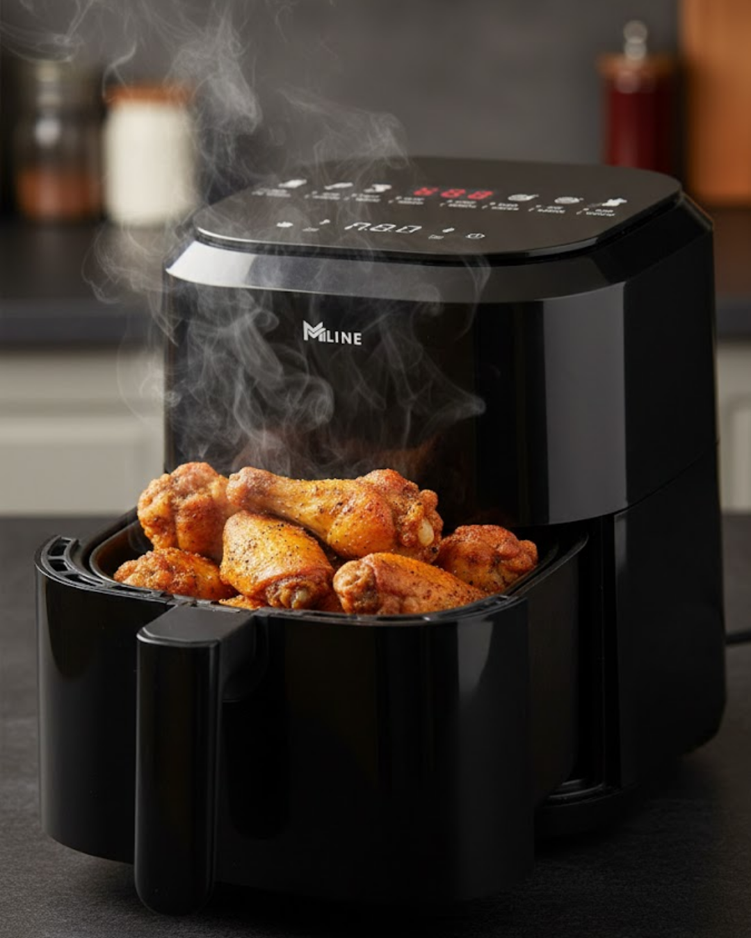 Yağsız Pişirme Teknolojili 4L Cam Hazneli Dokunmatik Airfryer 1360W - Lisinya