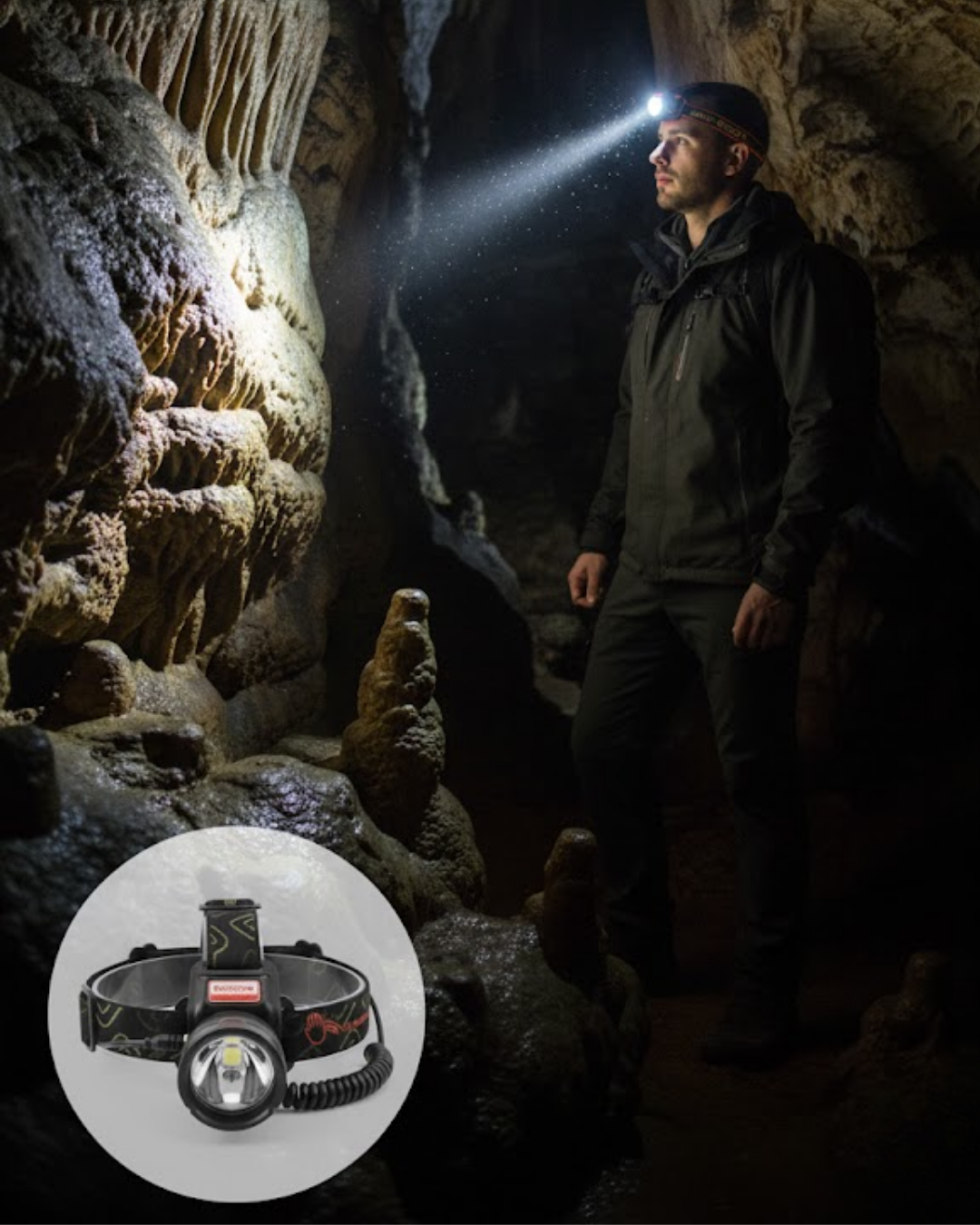 Hareket Sensörlü Şarj Edilebilir Kafa Lambası LCD Göstergeli - Lisinya