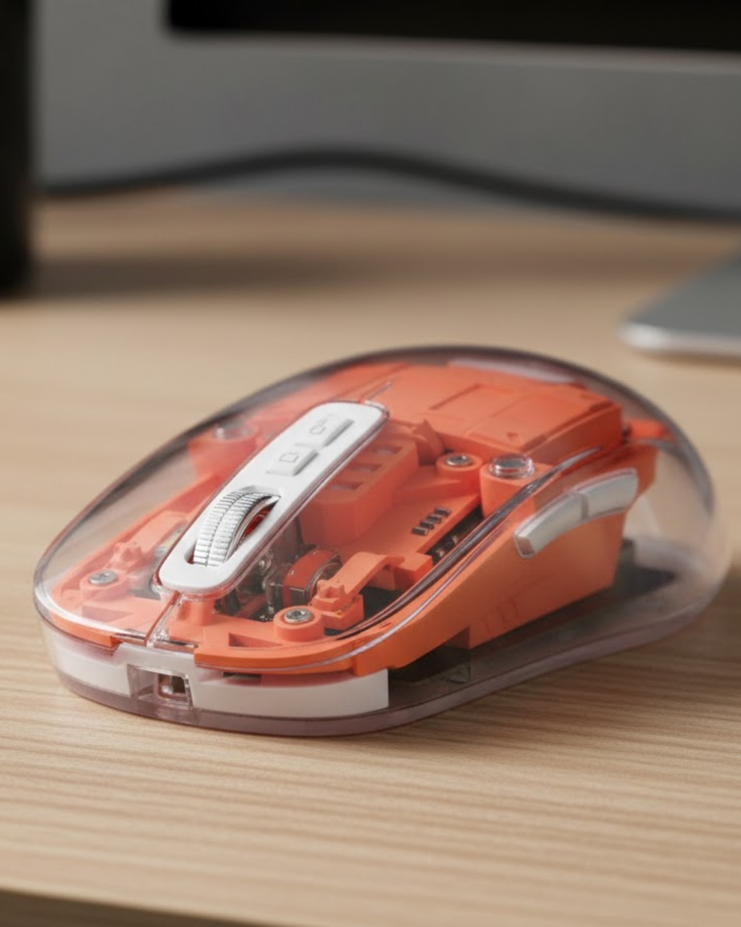 Şeffaf Kablosuz Mouse Bluetooth Bağlantılı Sessiz Tıklama - Lisinya