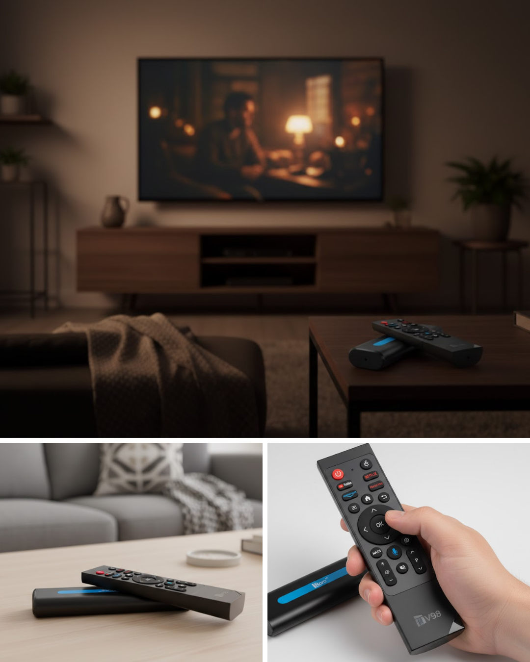 8K Android TV Stick Bas Konuş Destekli Güçlü Performans - Lisinya