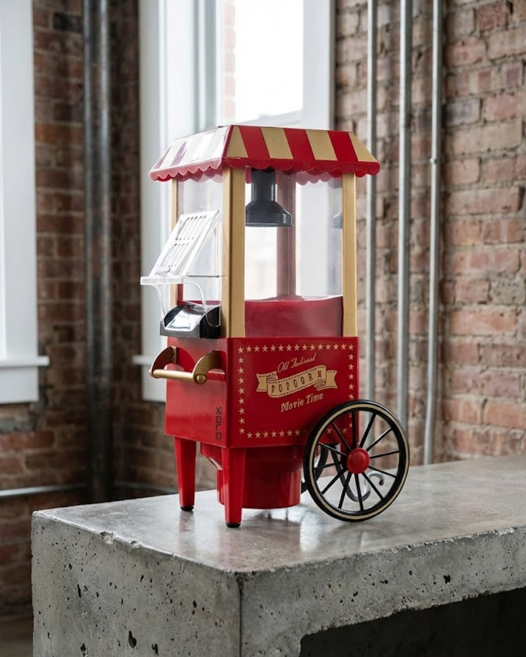 Nostaljik Tasarımlı Yağsız Mısır Patlatma Makinesi - Lisinya