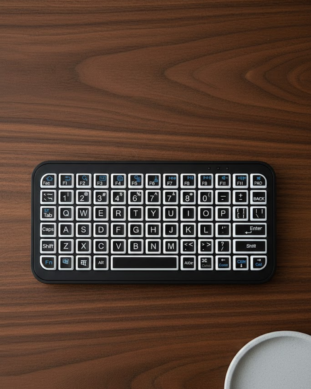 Bluetooth 5.2 Destekli Kablosuz Mini RGB Klavye Ultra İnce - Lisinya Bluetooth 5.2 Destekli Kablosuz Mini RGB Klavye Ultra İnce - Lisinya