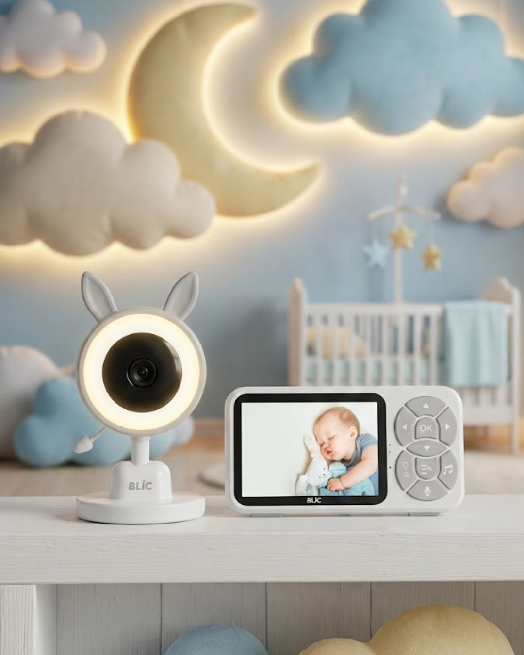 LCD Ekranlı Bebek İzleme Kamerası Ninnili Gece Görüşlü Güvenlik Sistemi - Lisinya