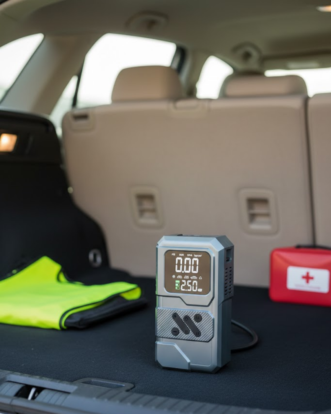 12.000 mAh Akü Takviye Destekli LED Işıklı Araç Kompresörü - Lisinya