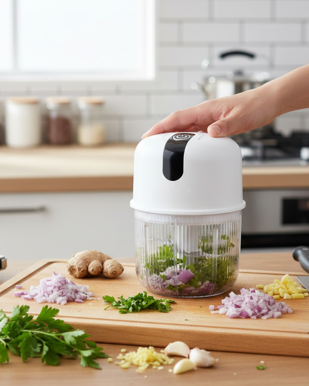 Elektrikli Sarımsak Doğrayıcı Hafif ve Taşınabilir - Lisinya